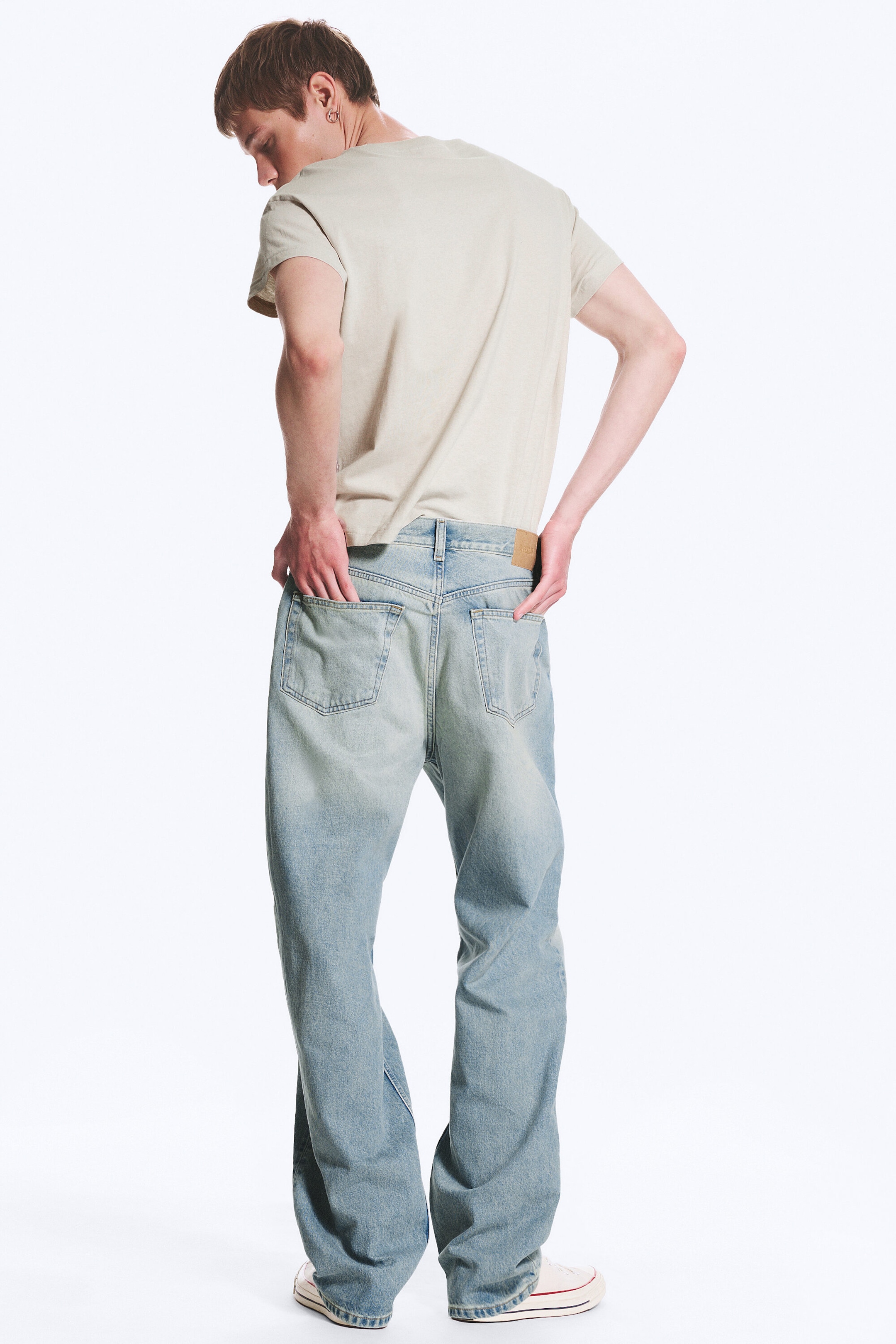Port Blue - Light Blue - Galaxy Mid Rise Loose Straight Jeans - 2