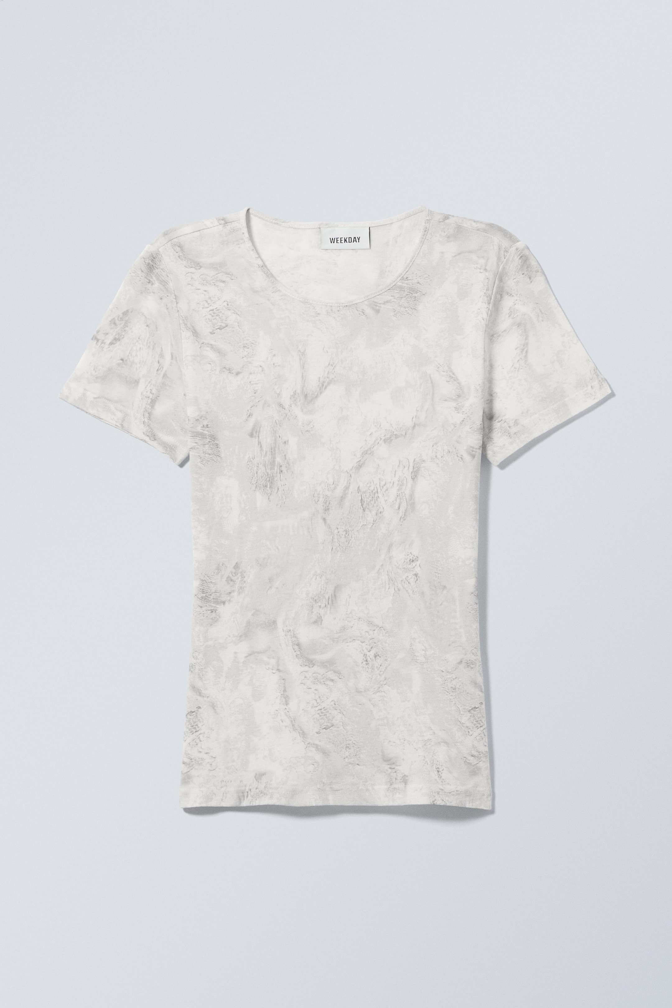 Weiße bedruckte Spitze - Bedrucktes T-Shirt Ready - 0