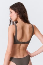 Dark Mole - Plunge Rib Soft Bra - 2