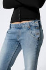 Blue Fade - Light Blue - Nova Low Rise Slim Bootcut Leg Rodeo Jeans - 1