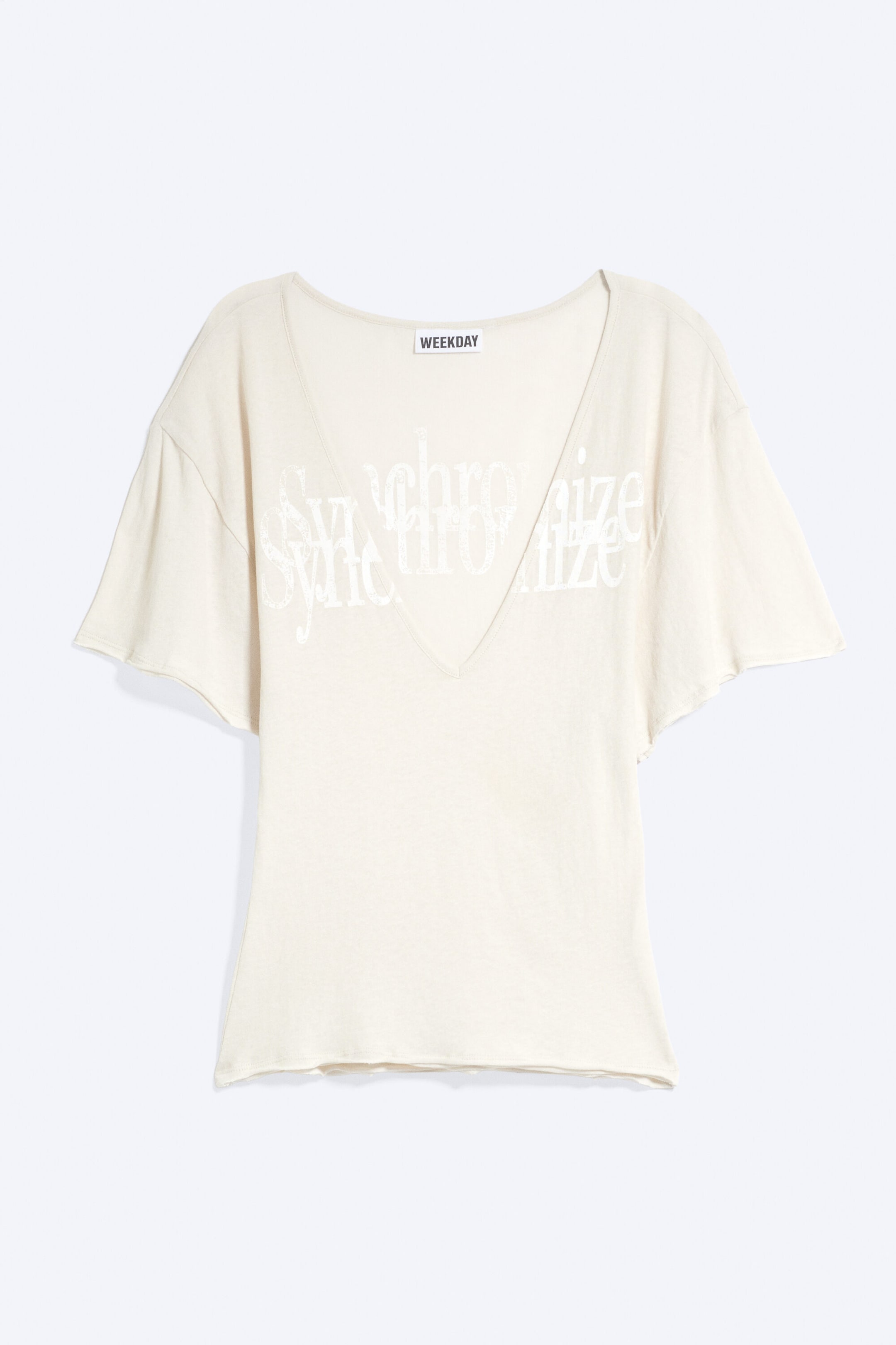 Light Dusty Mole - Synchronize - Printed V-Neck T-shirt - 3
