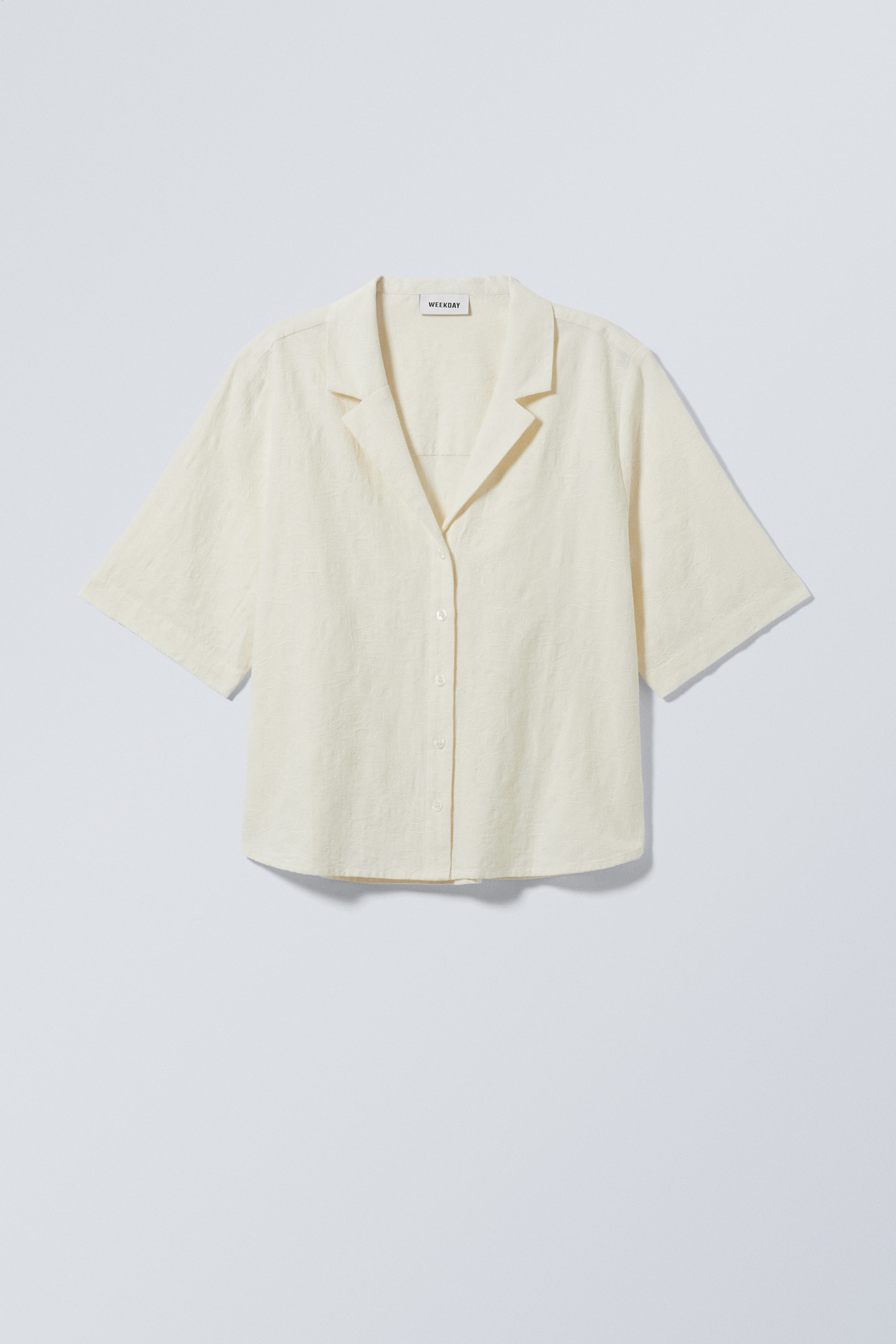 Beige Flower Jacquard - Trust Structured Shirt - 0