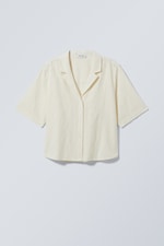 Beige Flower Jacquard - Trust Structured Shirt - 0