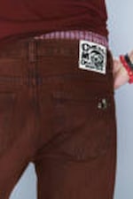 Verwaschenes Dunkelrot - CM x LB Boo Bootleg Washed Red Unisex Jeans - 1