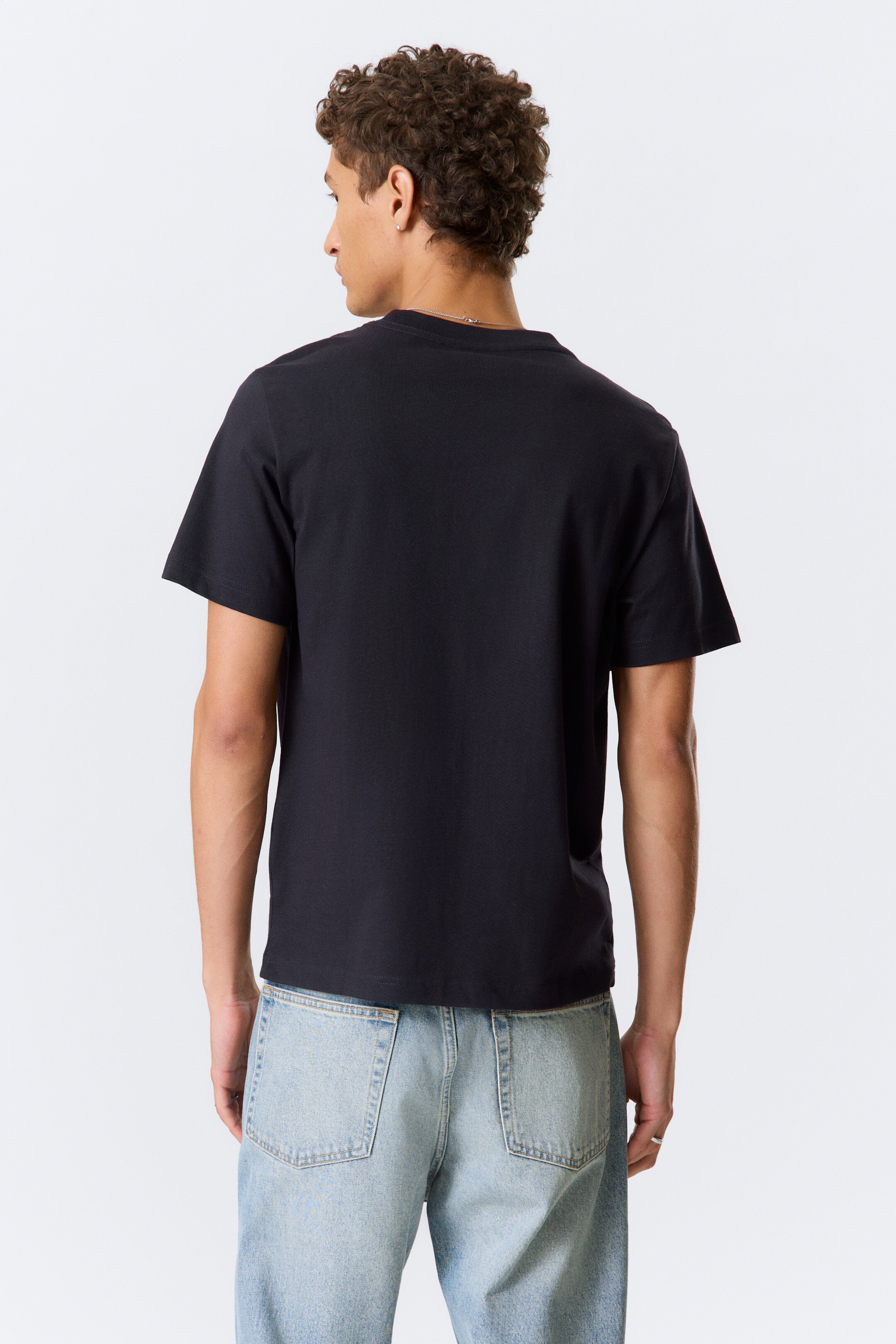 Visualizza immagine più grande: T-shirt boxy corta pesante - Blu navy scuro - UOMO | H&M IT 3