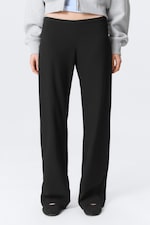 Black - Low Rise Side-Zip Suiting Trousers - 2