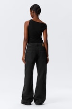 Tuned Black - Black - Missy Low Rise Loose Straight Leg Jeans - 3