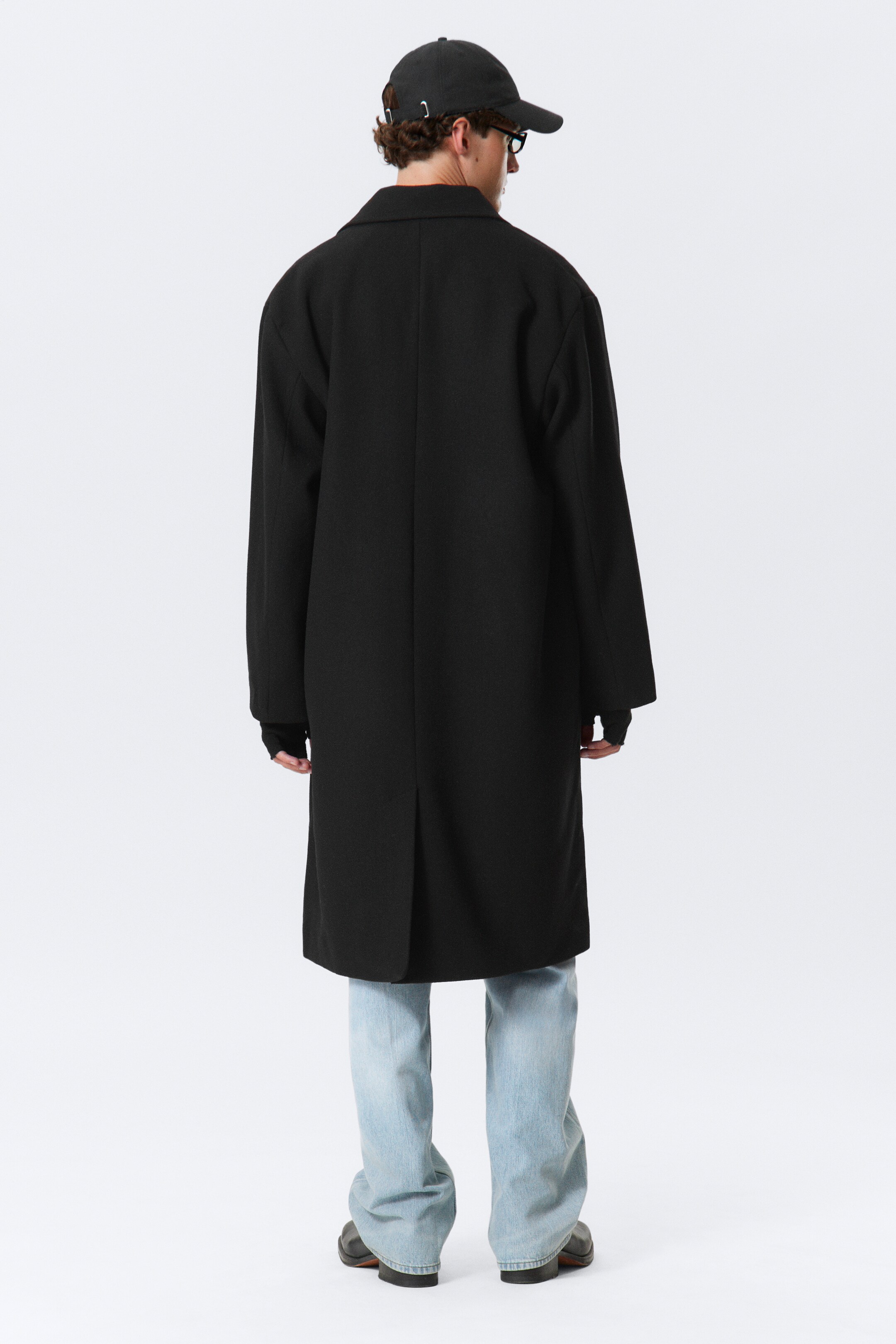 Agrandir l'image: Manteau à boutonnage droit en laine mélangée - Noir - HOMME | H&M CH 4