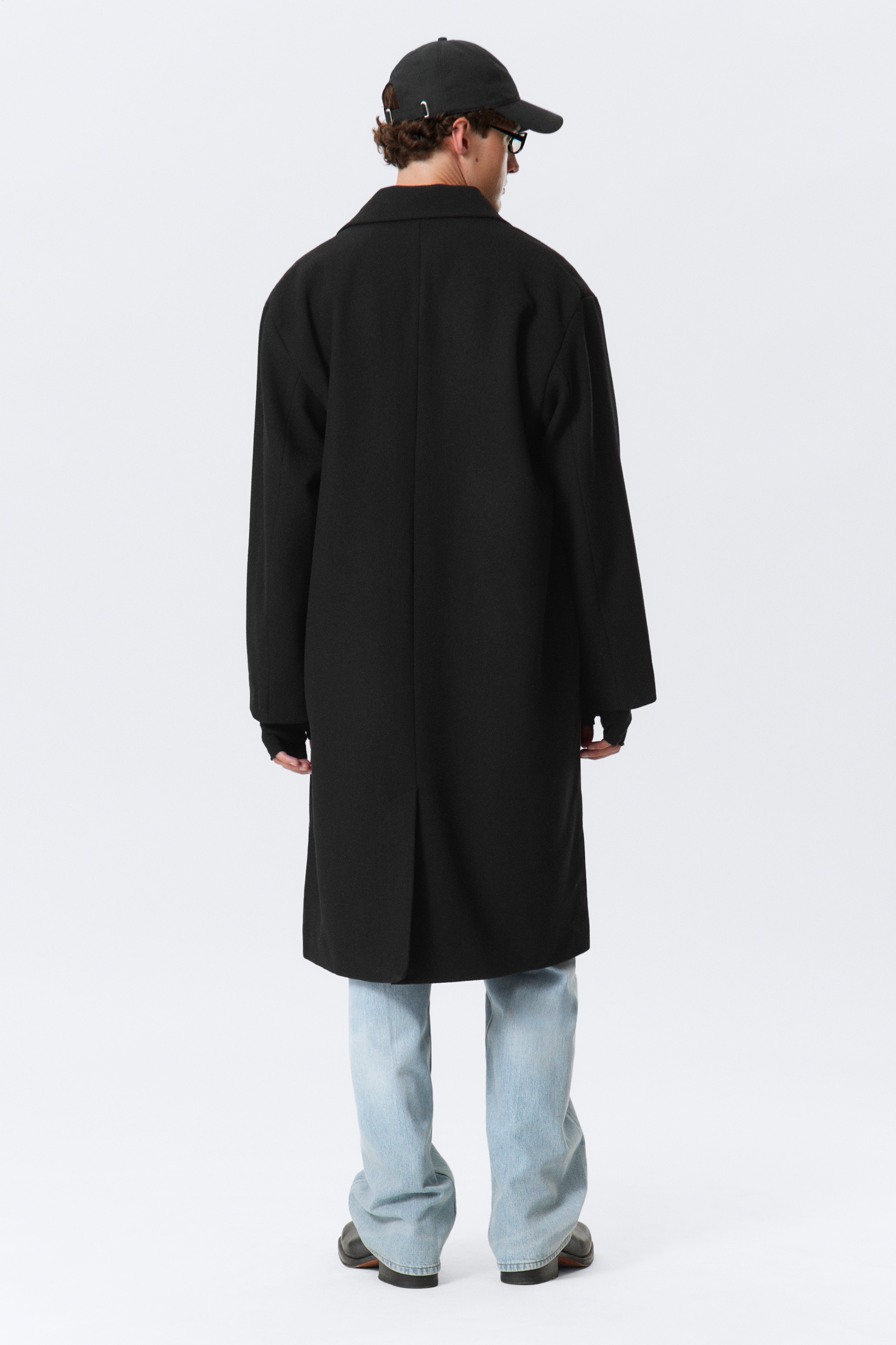 Grösseres Bild ansehen: Einreihiger Mantel aus einer Wollmischung - Schwarz - HERREN | H&M CH 4
