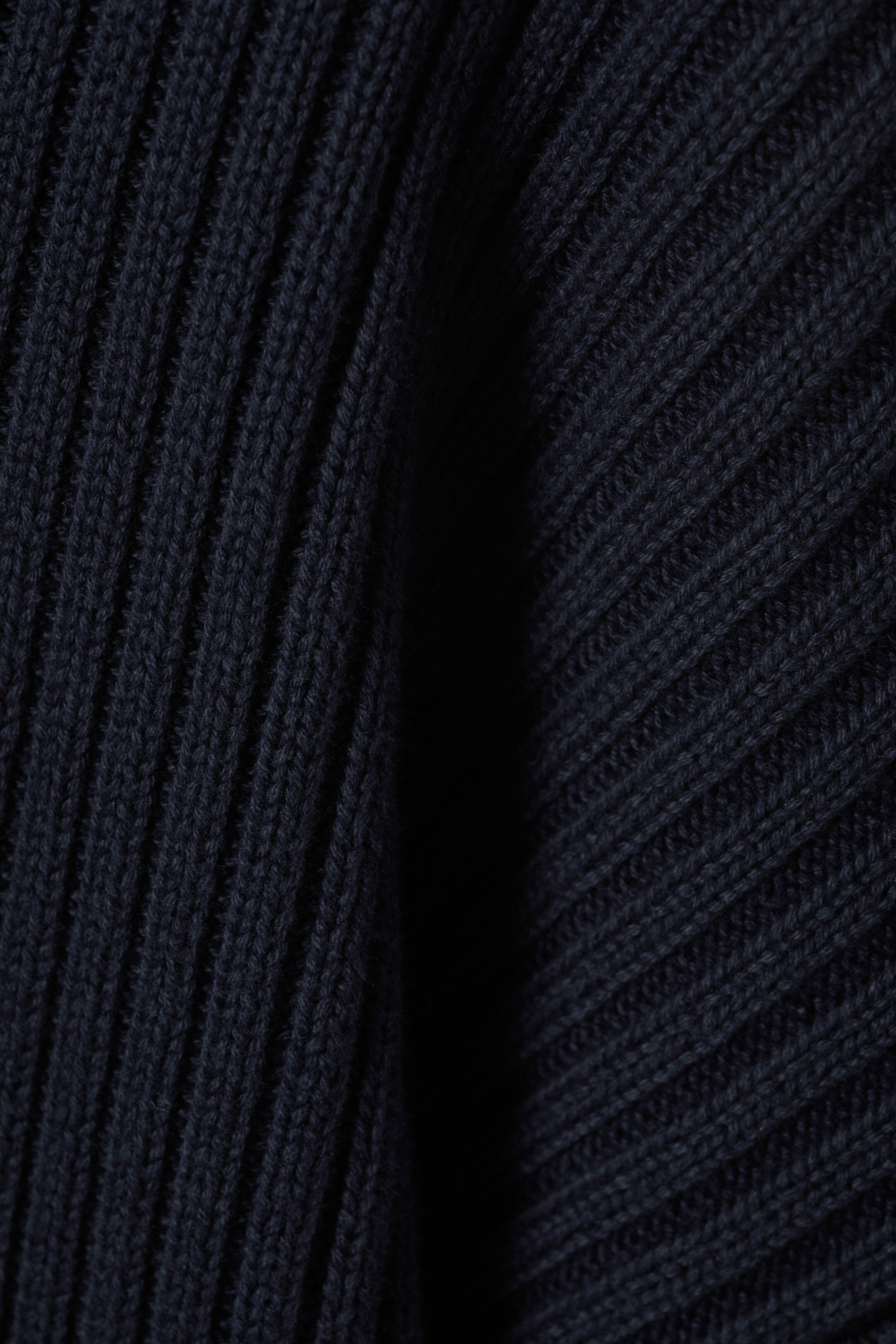 Zobacz większy obraz: Loose Ribbed Cotton Sweater - Dark Blue - ON | H&M PL 5