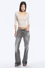 Alien Black - Washed Black - Aura Low Rise Relaxed Bootcut Jeans - 3