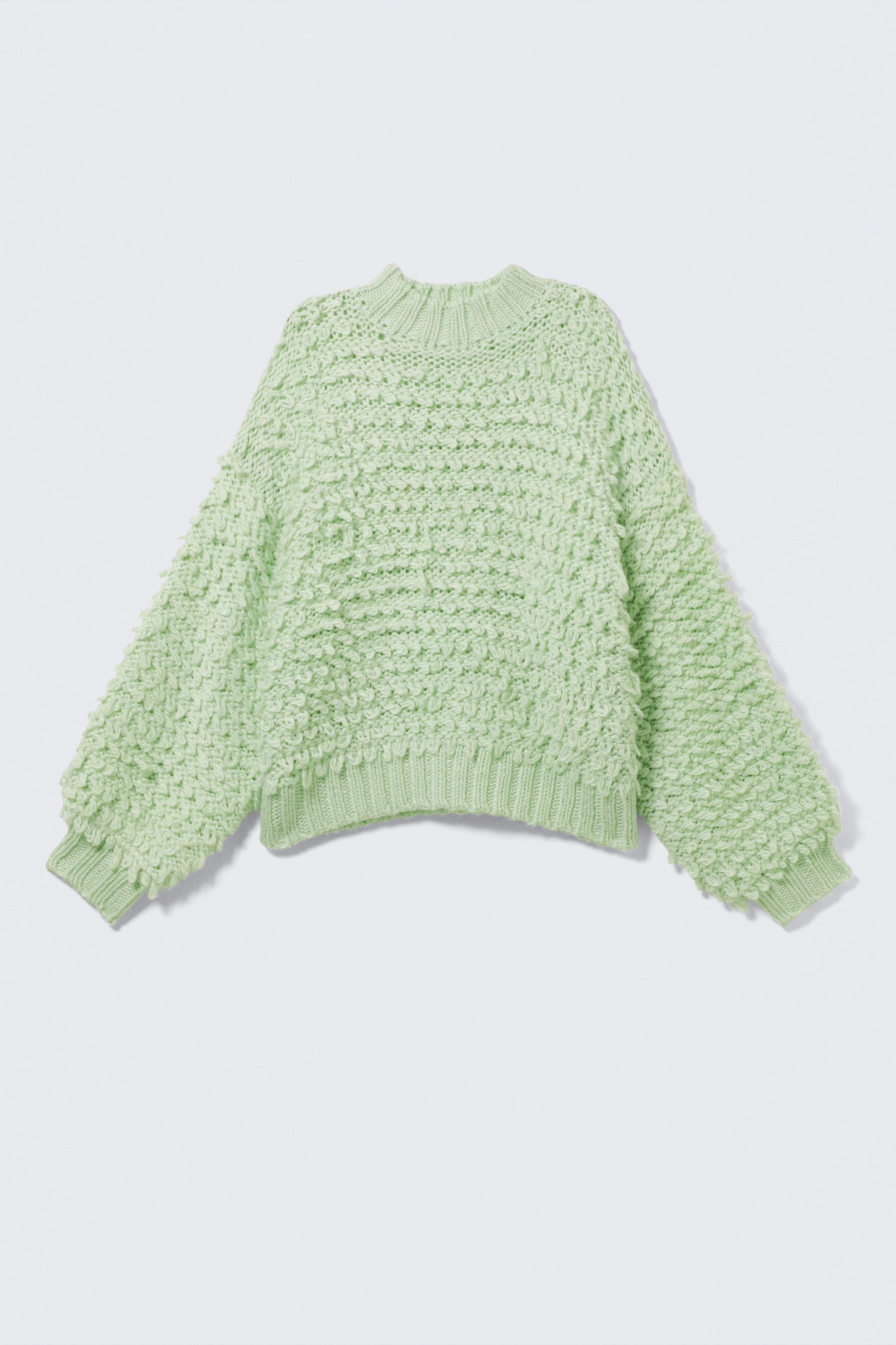 Grotere afbeelding bekijken: Textured Loop Knit Sweater - Lichtgroen - DAMES | H&M BE 5