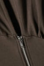 Dark Brown - Slim Long-Sleeved Zip Top - 4