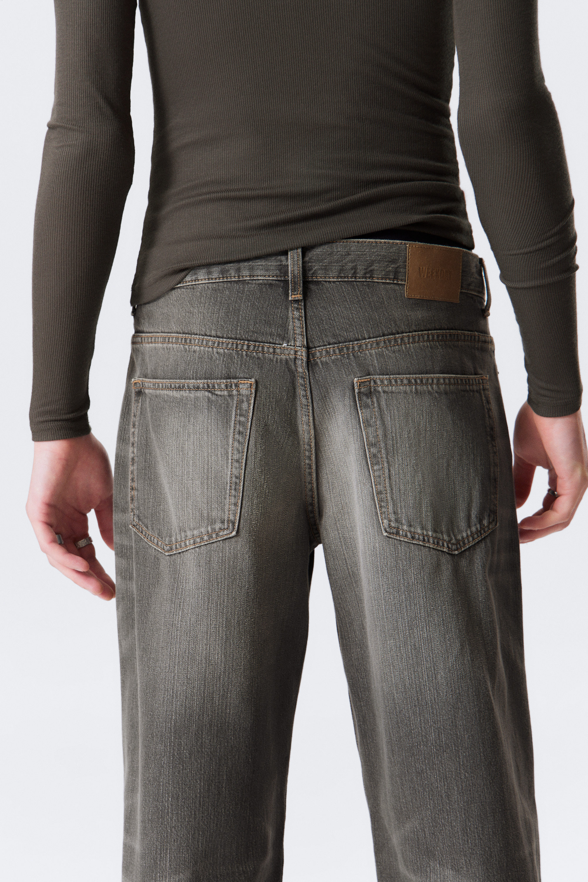 Mine Grey - Dunkelgrau - Sphere Low Waist Loose Straight Leg Jeans - 3