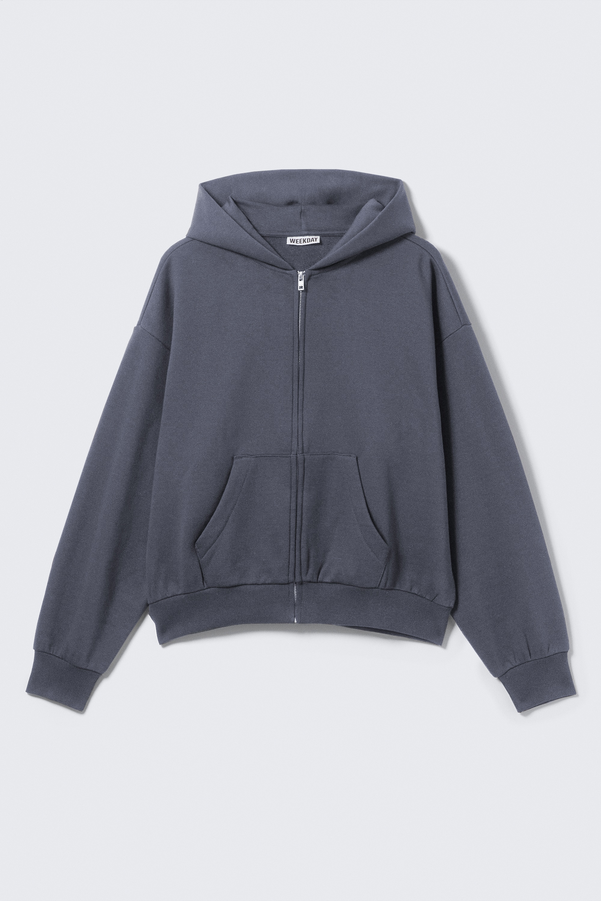 Loose Fit Zip Hoodie - Washed Blue/Grey Melange/Black/Washed Dark Green/Dark Brown