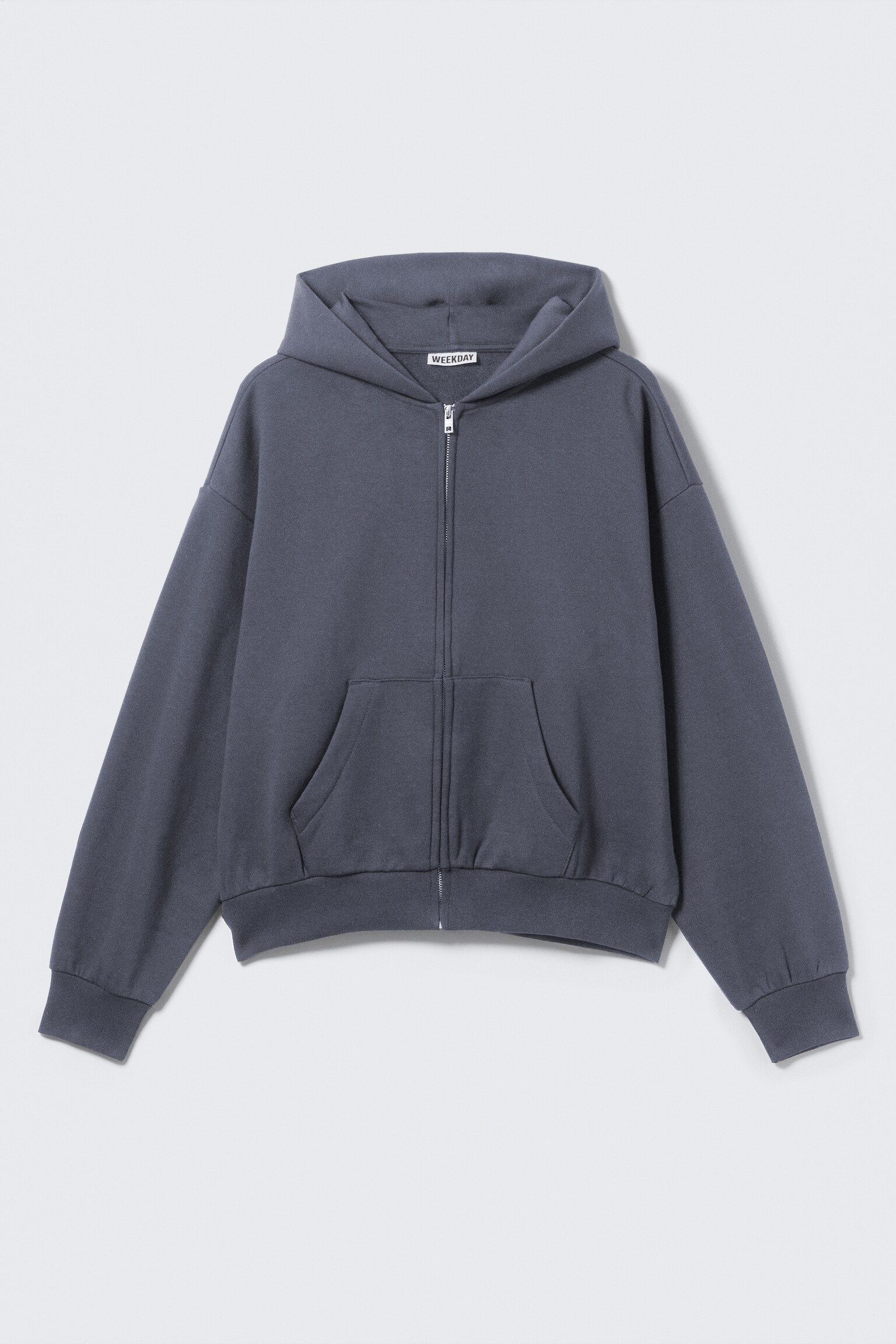 Loose Fit Zip Hoodie - Washed Blue/Black/Washed Dark Green/Grey Melange - 2