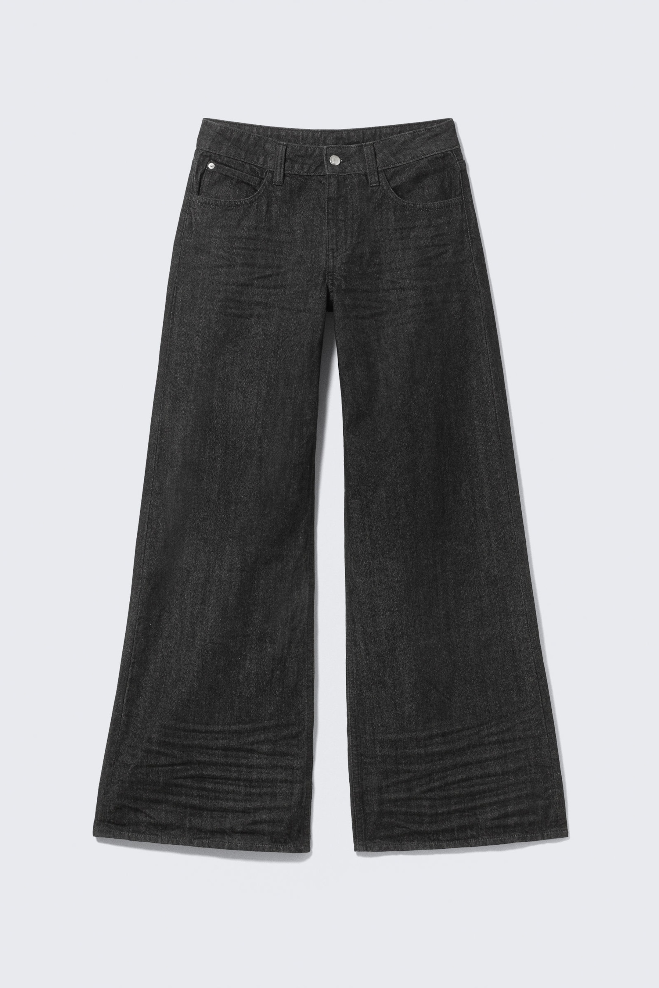 Extra Black Rinse - Poser Regular Waist Loose Wide Jeans - 4
