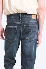 Deep Sea Blue - Dark Blue - Orion Mid Rise Slim Fit Straight Jeans - 3
