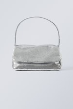 Silver - Aisha Sequin Handbag - 0
