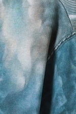 Grey & Blue Dragon Print - Ribbed Long-Sleeved T-shirt - 4