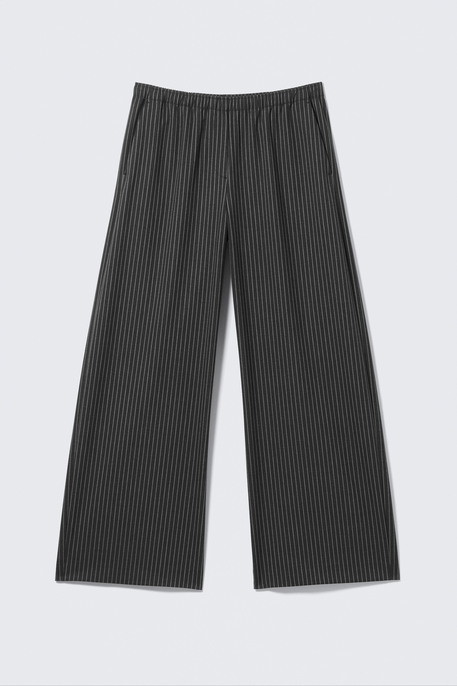 Low Rise Loose Suiting Trousers - Black/Black/Dark Mole - 2