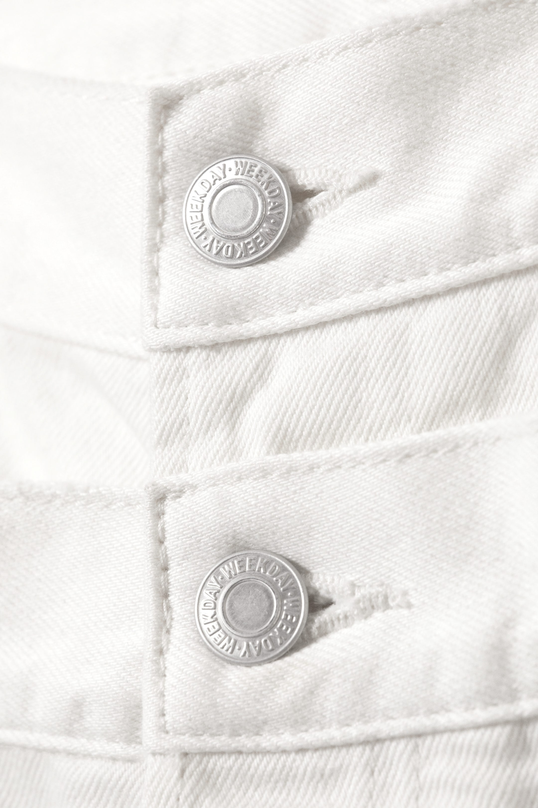 White - Dual High Waisted Loose Wide Leg Jeans - 2