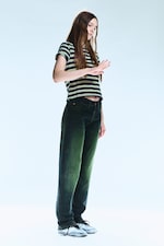 Marine Green - Green - Anti Unisex Low Waist Regular Straight Jeans - 1