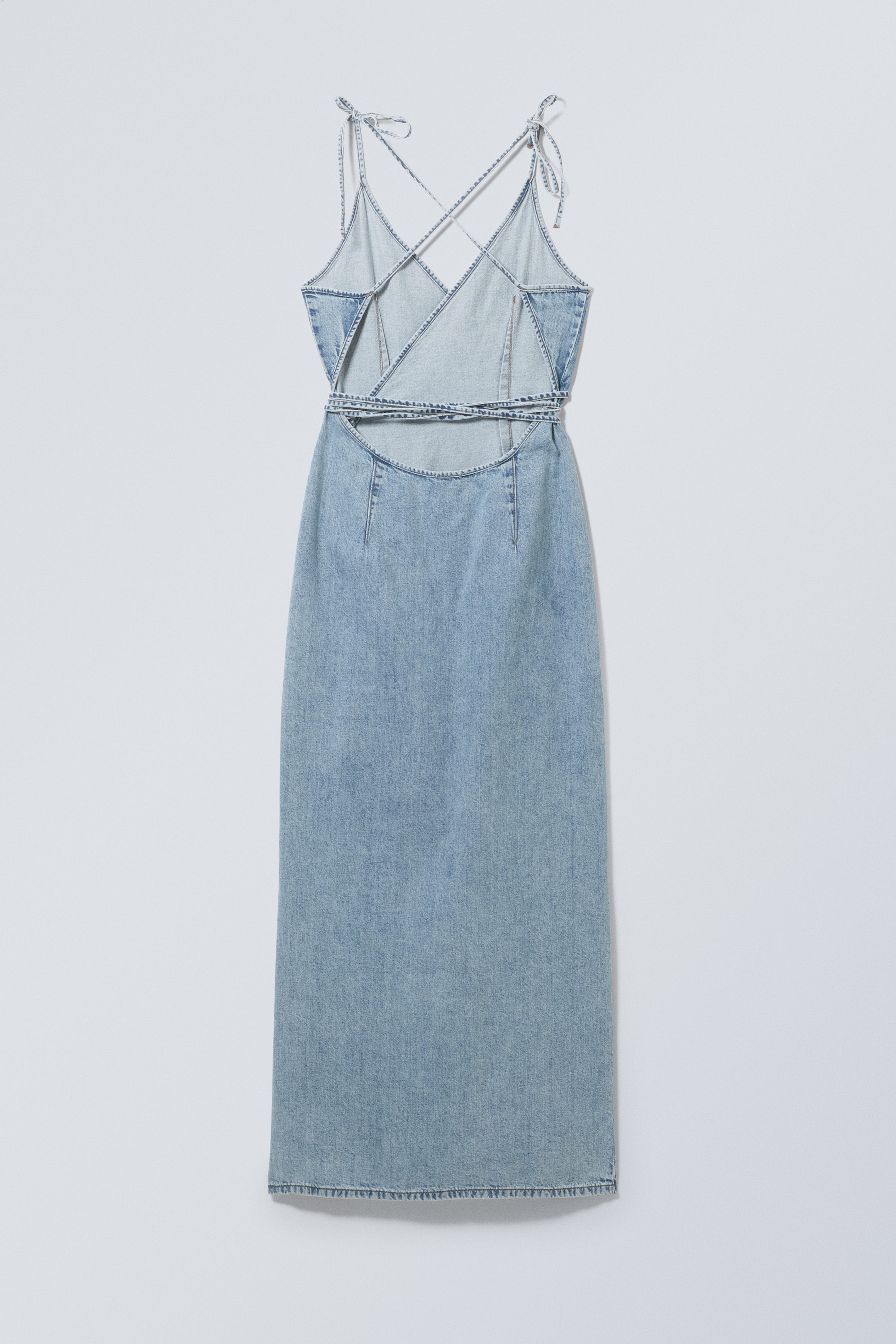 weekday denim dress WEEKDAY Vincent Long Sleeve Denim Dress