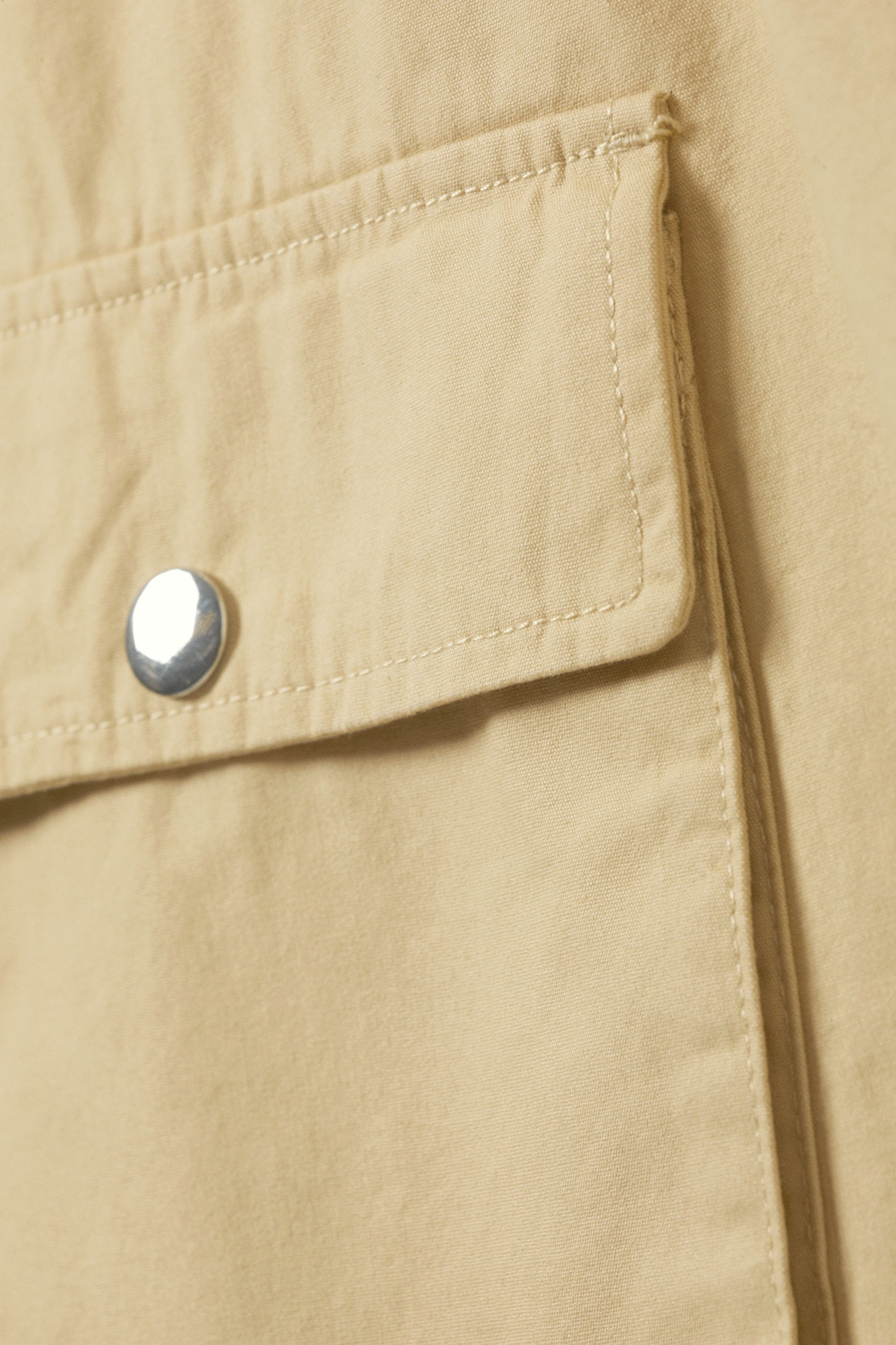 Light Yellow - Utility Cotton Canvas Mini Pinafore Dress - 2
