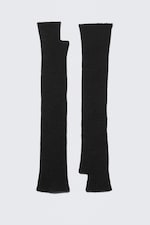 Schwarz - Gerippte Pulswärmer - 0