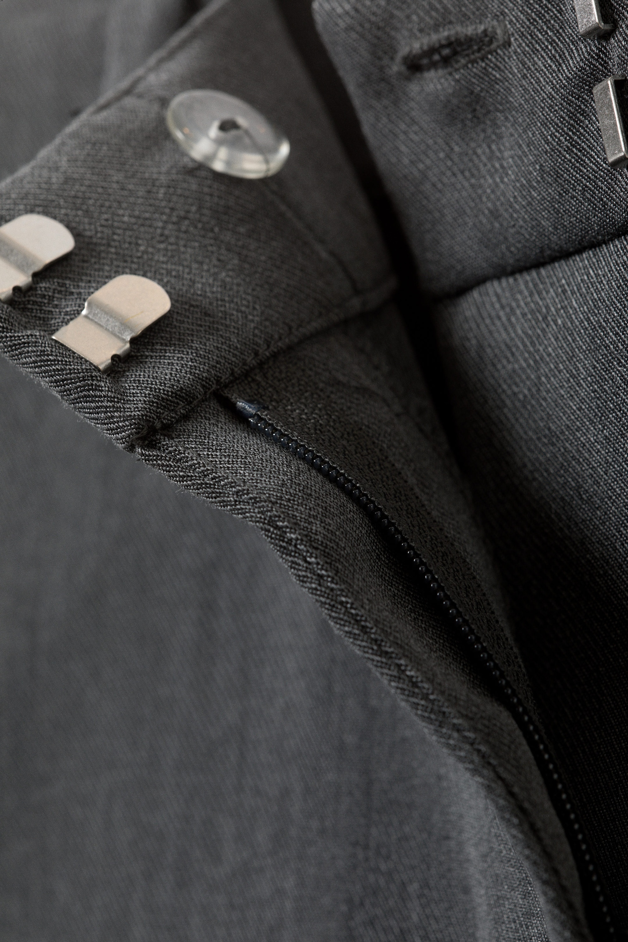 Dark Grey Melange - HANNE H CAPRI SUITING TROUSERS - 5