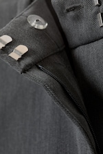 Dark Grey Melange - HANNE H CAPRI SUITING TROUSERS - 5