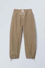 Taupe - Pantalon parachute Alister - 0