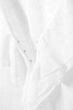 White - Frilled Long-Sleeved Wrap Blouse - 4