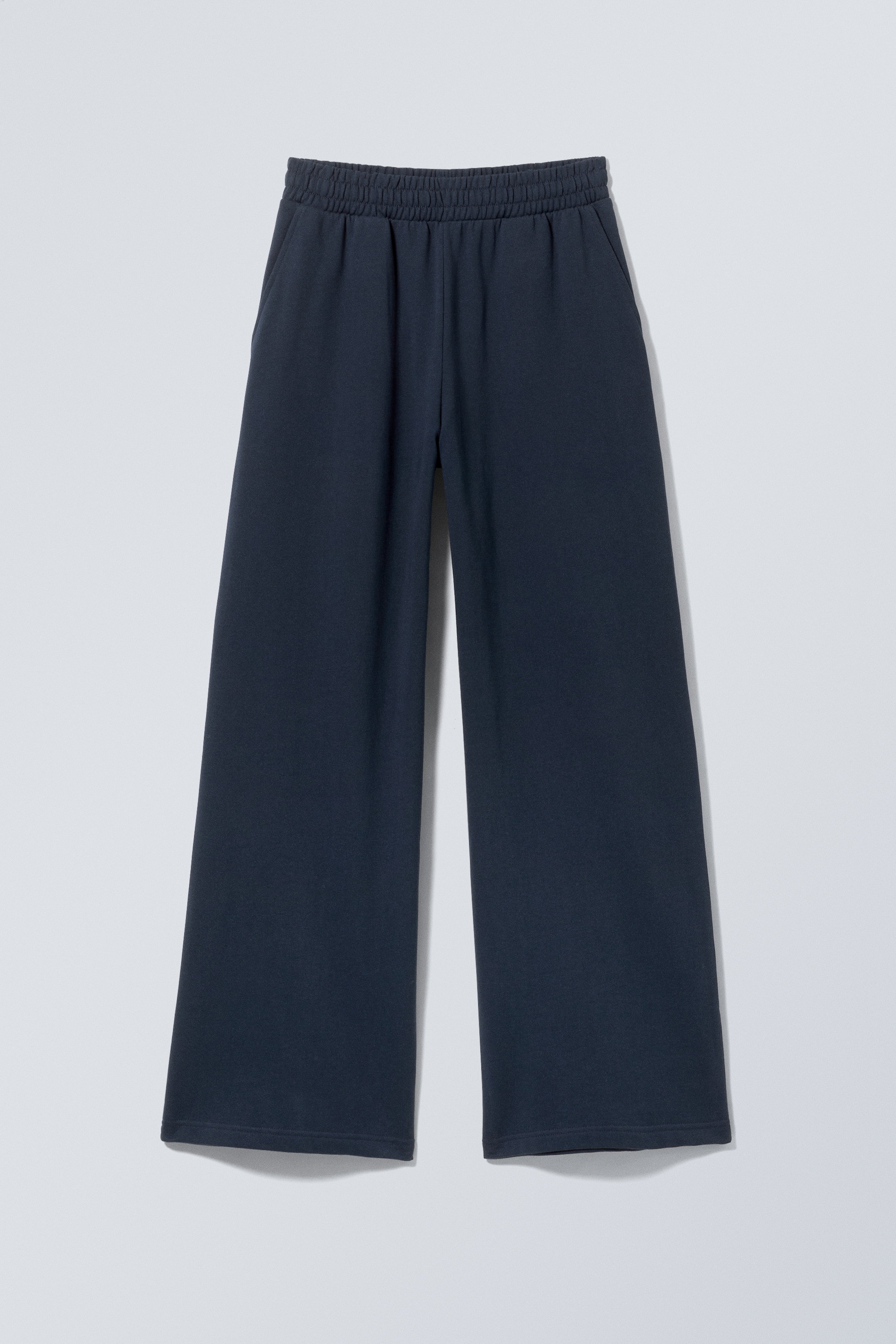 Zobacz większy obraz: Spodnie dresowe Loose Straight Terry - Granatowy - ONA | H&M PL 1