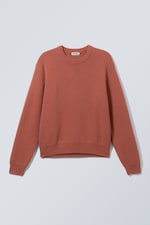 Dusty Coral - Regular Knitted Cotton Sweater - 0