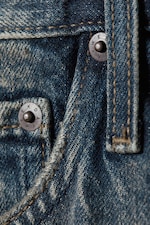 Baltic Blue – mørkeblå - Cosmos denimshorts med løs passform - 2