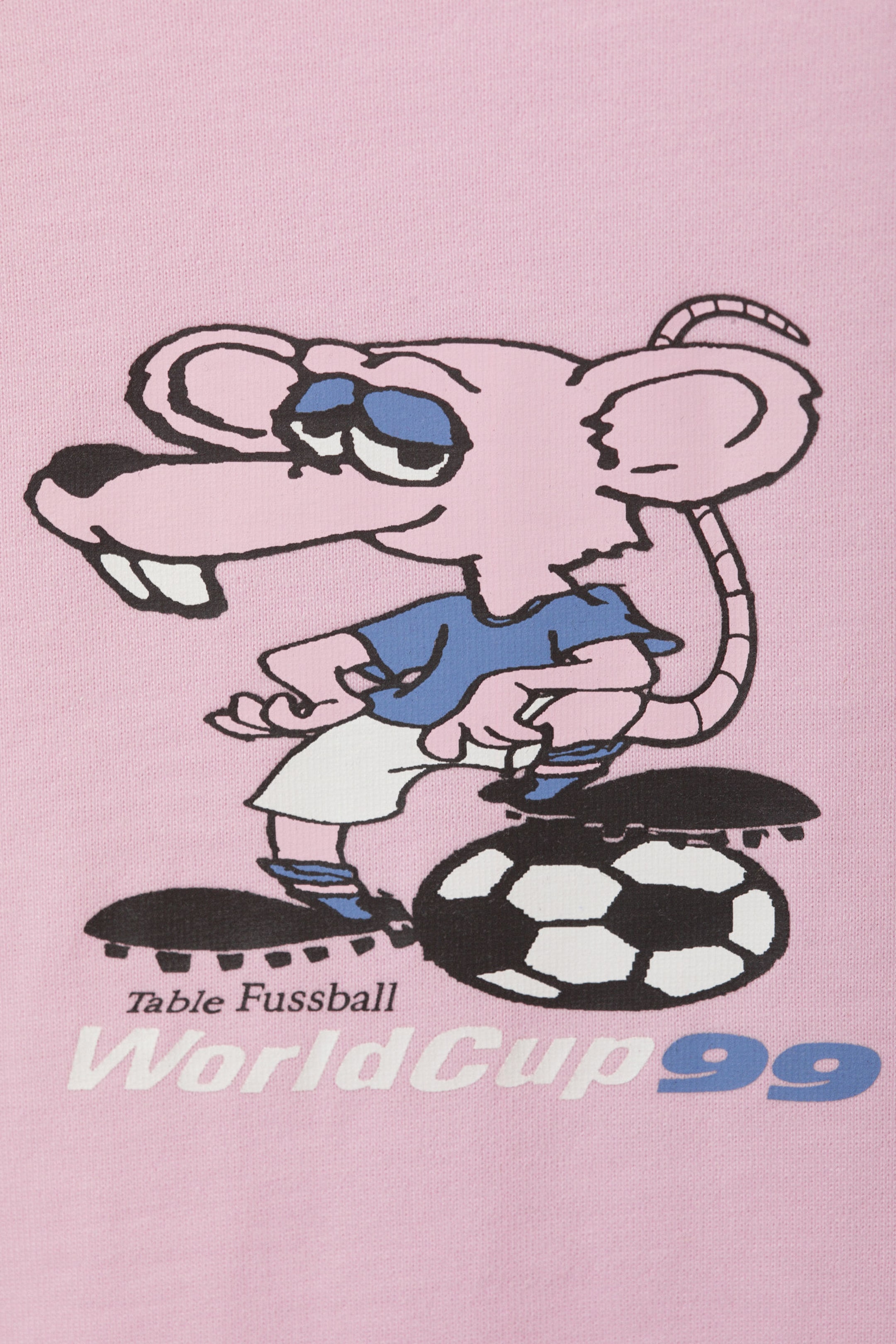 Light Pink - Fussball Mascot - Great Boxy Printed Graphic Tee - 1