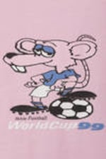 Light Pink - Fussball Mascot - Great Boxy Printed Graphic Tee - 1
