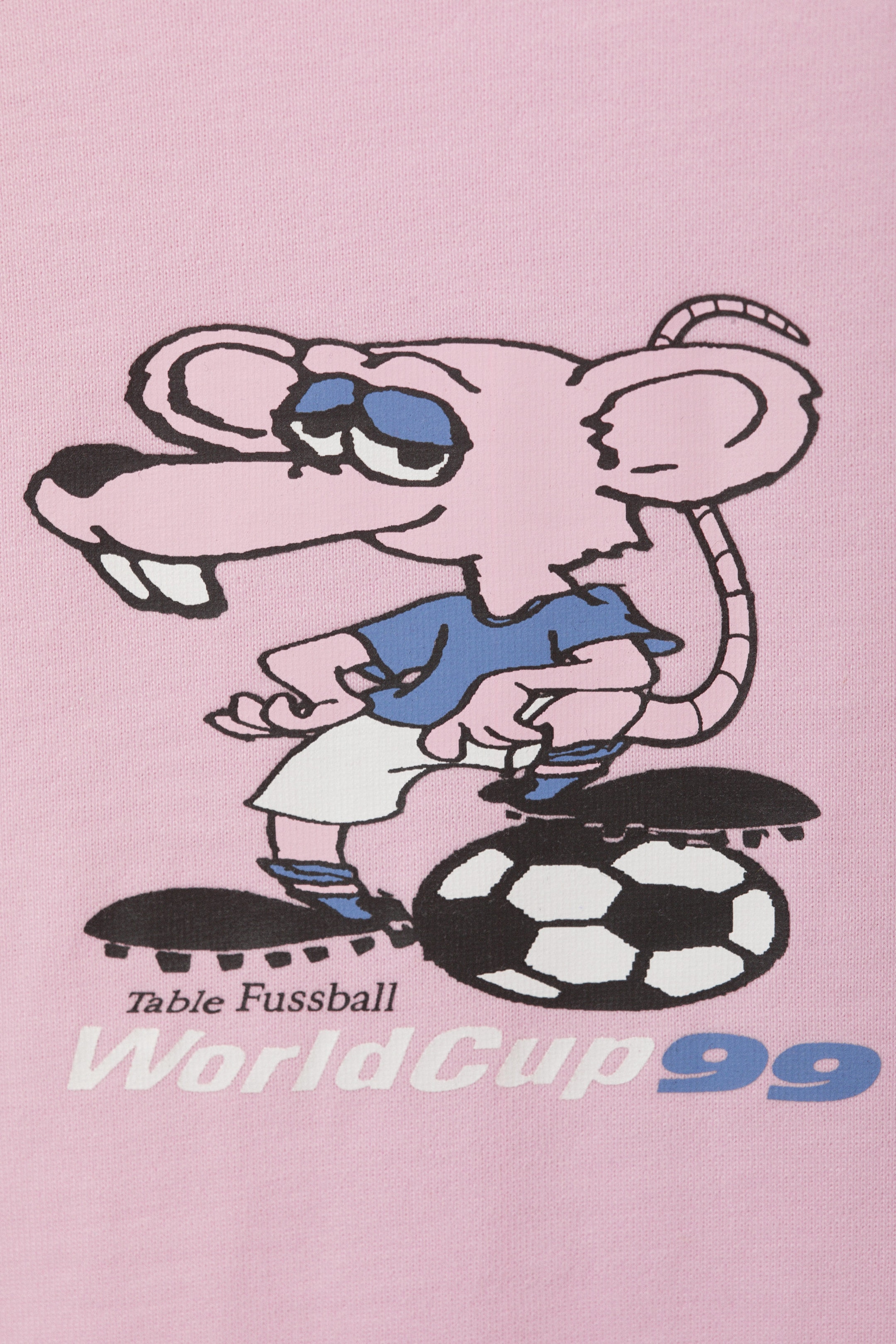 Light Pink - Fussball Mascot - Boxy Printed Graphic T-shirt - 1