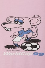 Light Pink - Fussball Mascot - Boxy Printed Graphic T-shirt - 1