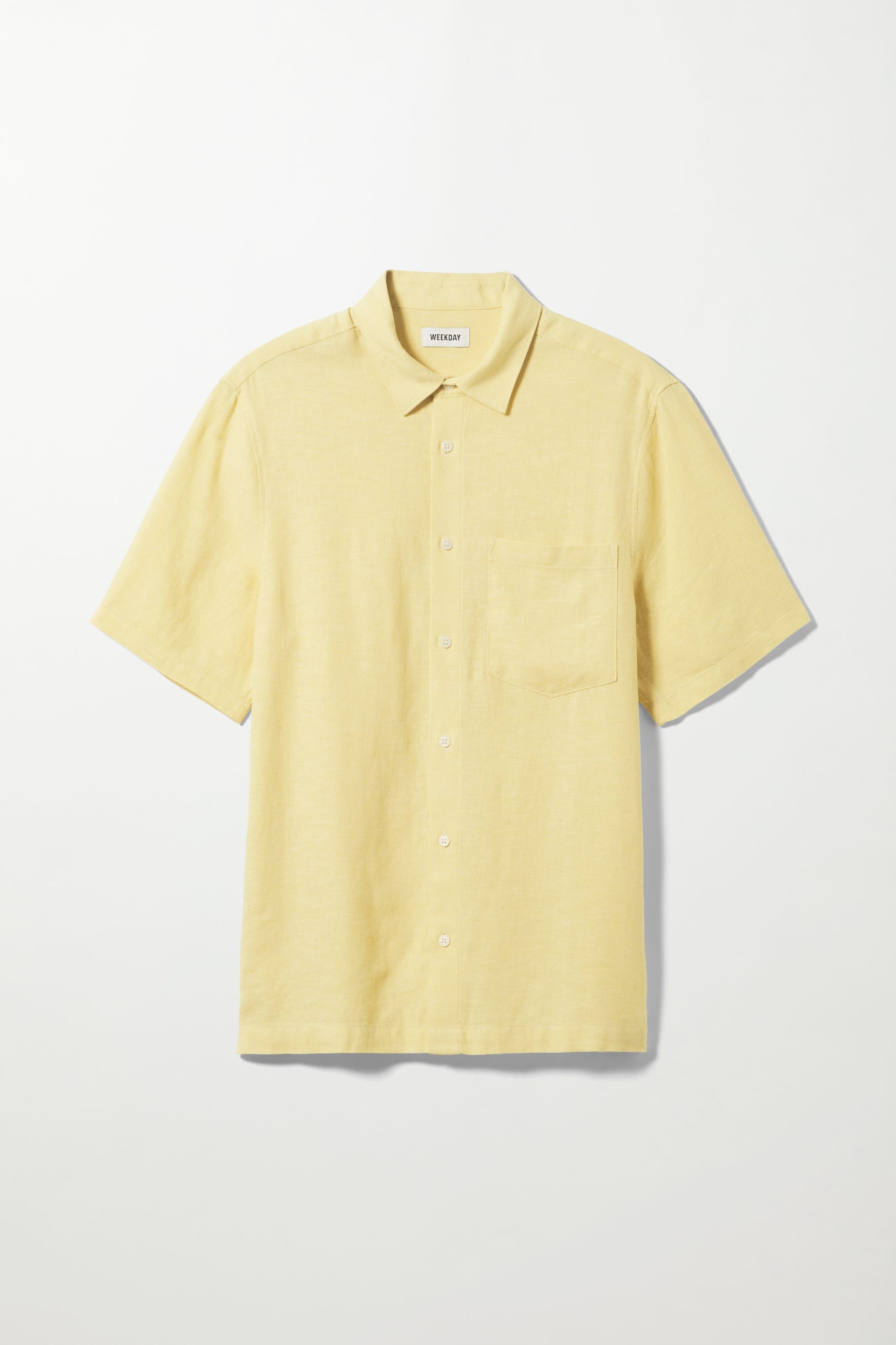 Yellow - Randy Linen Short Sleeve Shirt - 0