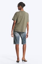 Zacht kakigroen - Ruimvallend boxy T-shirt van katoen - 3