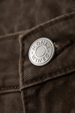 Dark Brown - Spice Low Rise Fold-Up Twill Trousers - 1