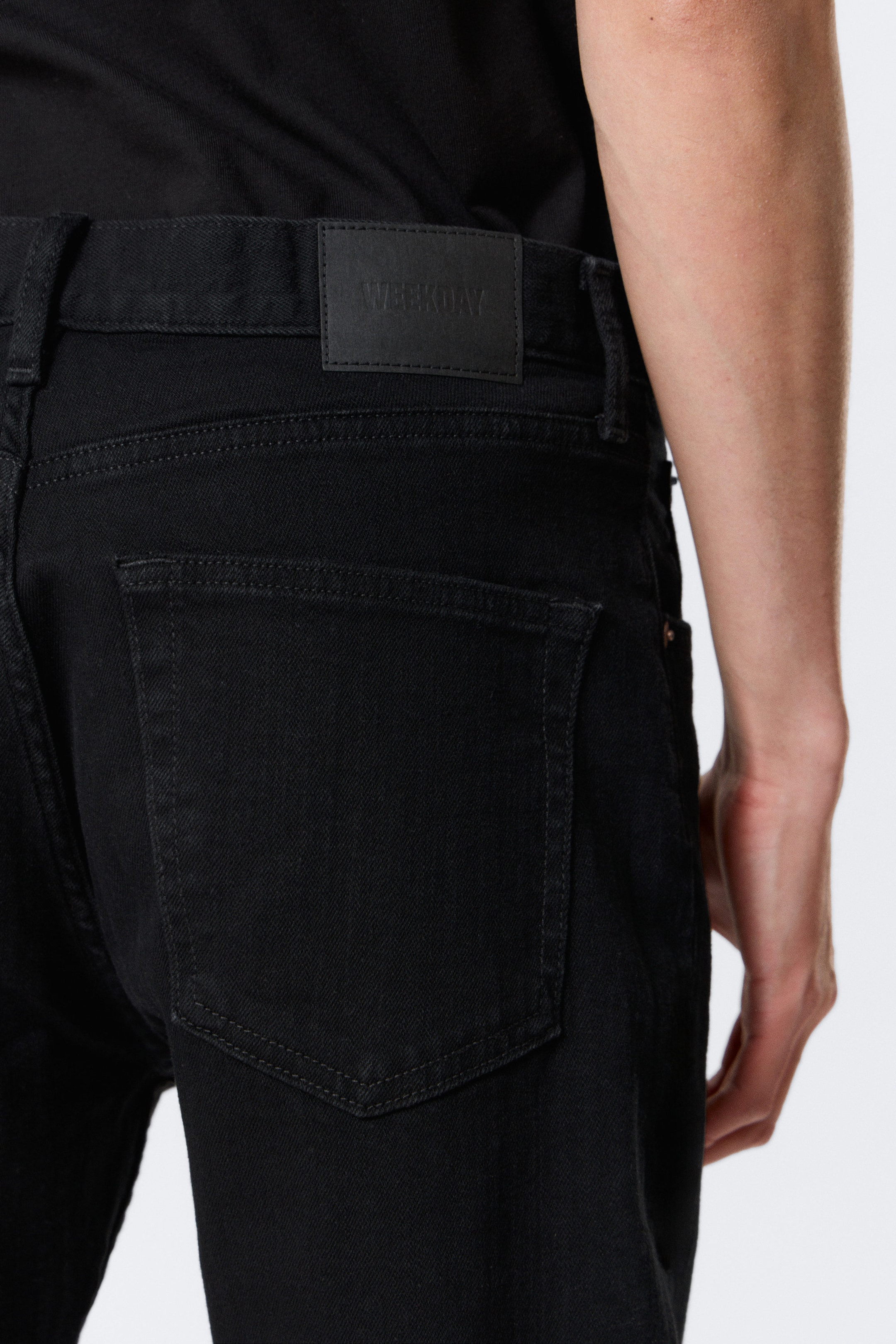 Black Rinse - Black - Orion Mid Rise Slim Fit Straight Leg Jeans - 4