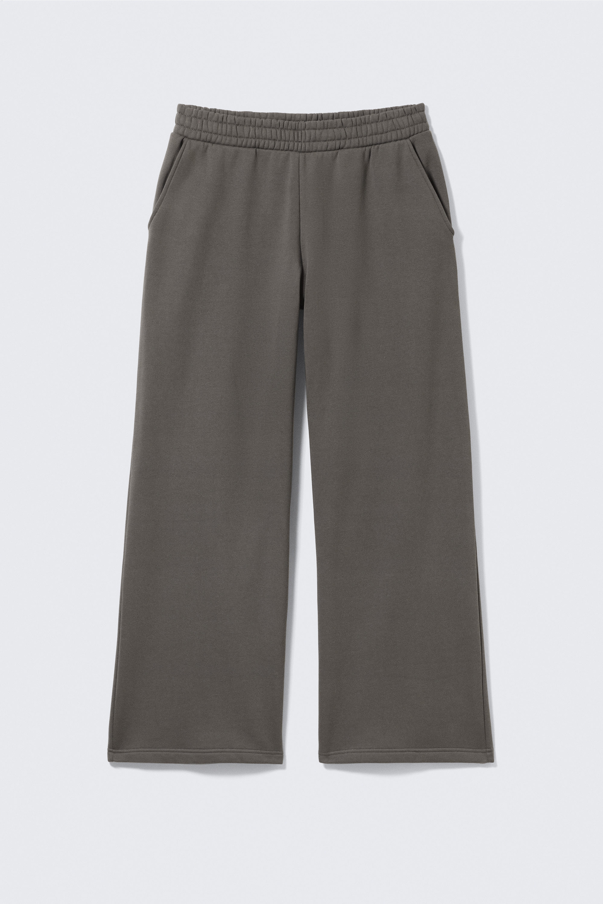 Gewaschenes Dunkelgrau - Lange, schwere Sweatpants in lockerer Passform - 4