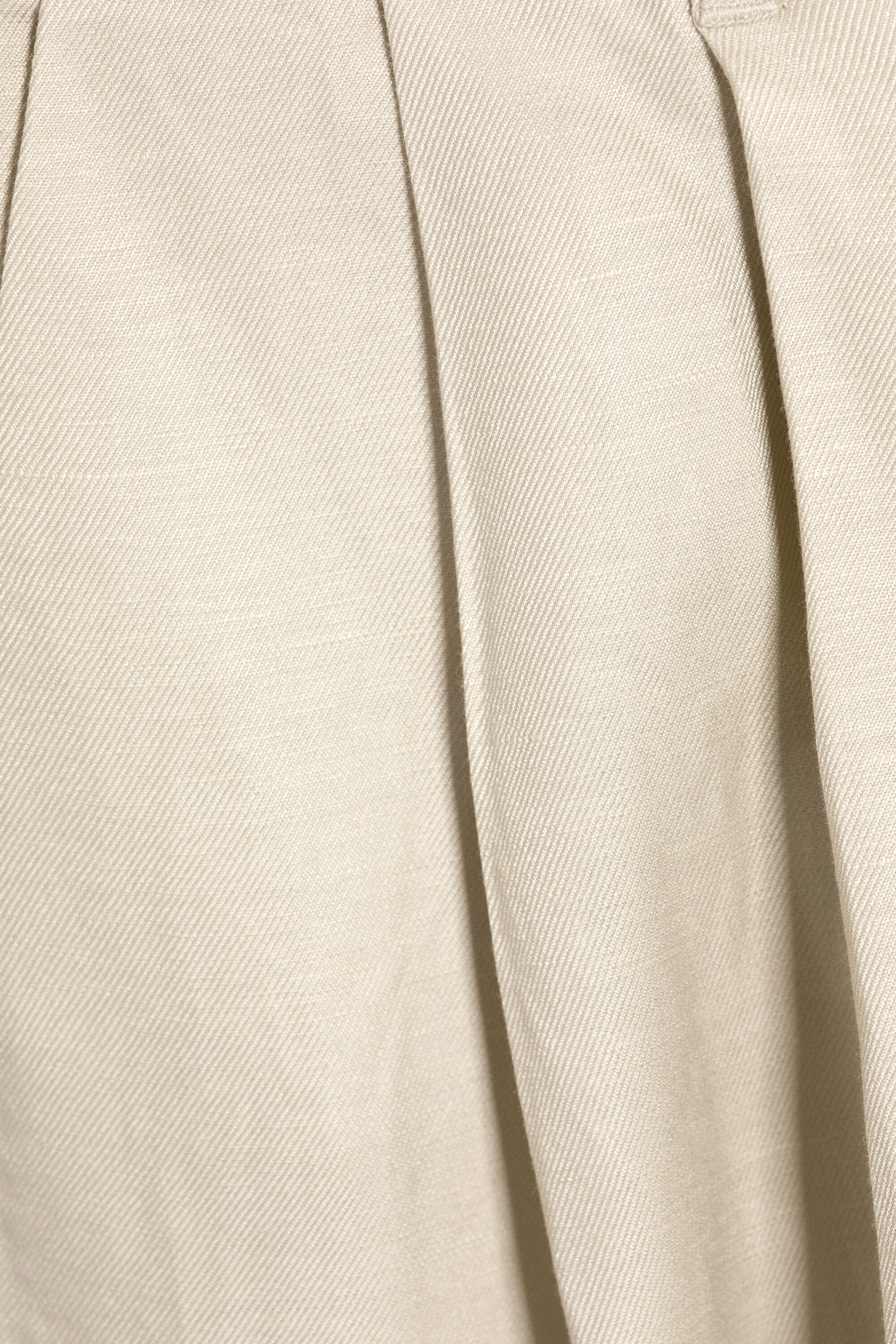 Vaal lichtbeige - Nate ruimvallende linnen kostuumpantalon - 5