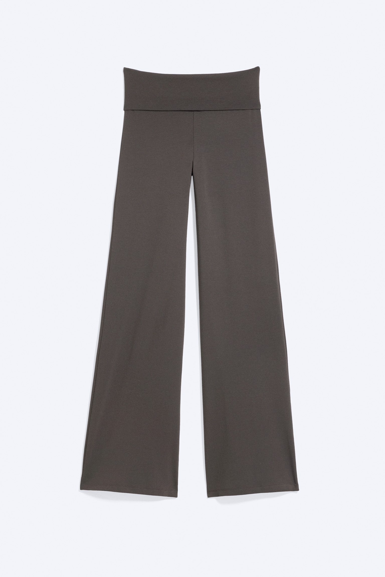 Pantalon de pyjama évasé taille mi-haute - Taupe foncé/Noir/Blanc - 1