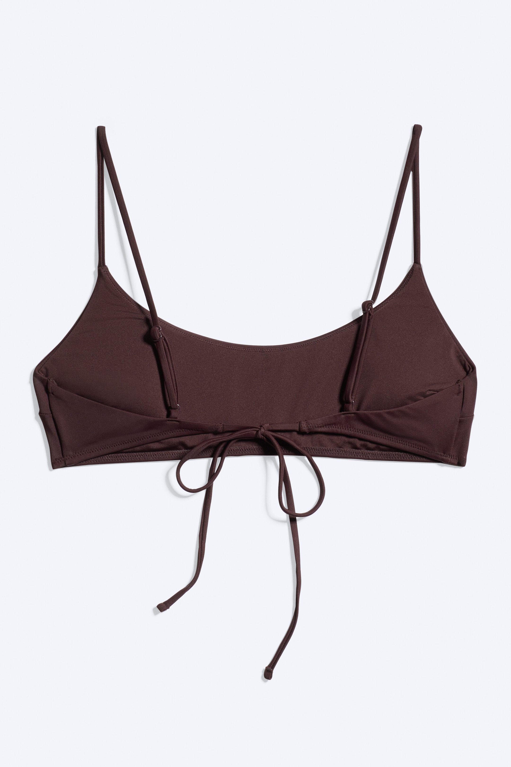 Dunkelrot - Gepolstertes Bikini-Top mit Bindebandverschluss - 4