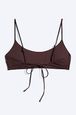 Dunkelrot - Gepolstertes Bikini-Top mit Bindebandverschluss - 4